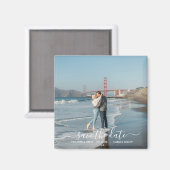 Moderne elegante kalligrafie bespaart de datum waa magneet (Voorkant / Achterkant)