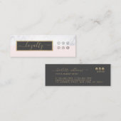 Moderne elegante kalligrafie Blush & Gray Loyalty Mini Visitekaartje (Voorkant / Achterkant)