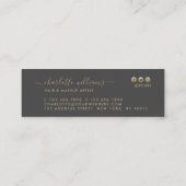 Moderne elegante kalligrafie Blush & Gray Loyalty Mini Visitekaartje (Achterkant)