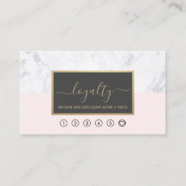 Moderne elegante kalligrafie Blush & Gray Loyalty Visitekaartje