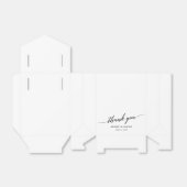 Moderne elegante kalligrafie bruiloft dank u bedankdoosjes (Uitgevouwen)