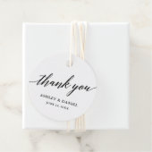 Moderne elegante kalligrafie bruiloft dank u bedankjes labels (In situ)