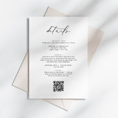 Moderne elegante kalligrafie bruiloft details informatiekaartje