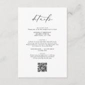 Moderne elegante kalligrafie bruiloft details informatiekaartje (Voorkant)