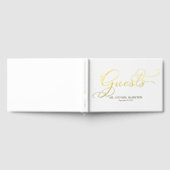 Moderne Elegante Kalligrafie Bruiloft Gastenboek (Volledig)