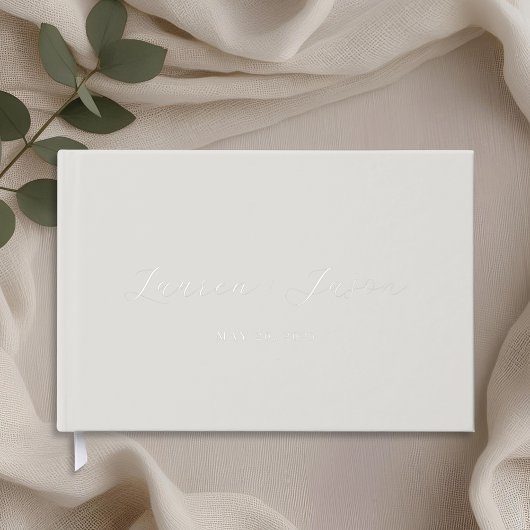 Moderne Elegante Kalligrafie Bruiloft Gastenboek