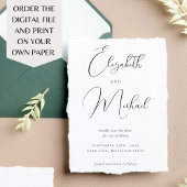 Moderne Elegante Kalligrafie Bruiloft Printable Save The Date