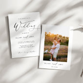 Moderne Elegante Kalligrafie Bruiloft uitnodiging