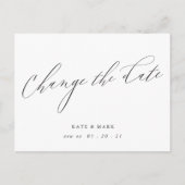 Moderne elegante kalligrafie bruiloft verandert de briefkaart (Voorkant)