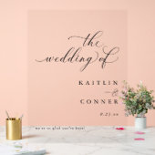 Moderne Elegante Kalligrafie Bruiloft Welkomstbord Acryl Bord (Huwelijk)