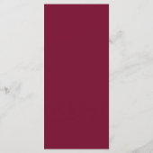 Moderne Elegante Kalligrafie Burgundy Bruiloft Menu (Achterkant)