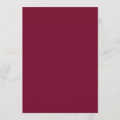 Moderne Elegante Kalligrafie Burgundy Bruiloft Menu (Achterkant)