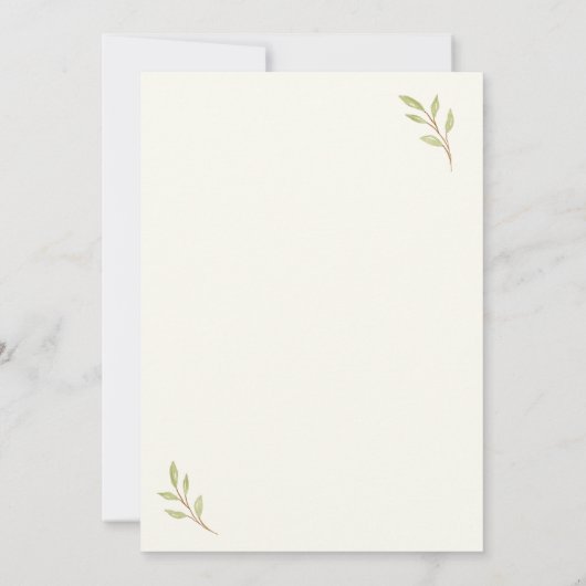 Moderne elegante kalligrafie Eenvoudige bruiloft Kaart (Achterkant)