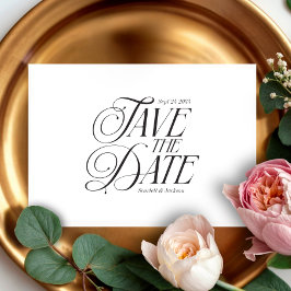Moderne elegante kalligrafie Eenvoudige bruiloft Save The Date