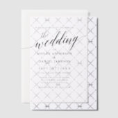 Moderne elegante kalligrafie foto overlay vellum uitnodigingen (Offset (Uitnodiging))