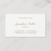 Moderne elegante kalligrafie Gold Look Script Cool Visitekaartje (Voorkant)