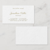 Moderne elegante kalligrafie Gold Look Script Cool Visitekaartje (Voorkant / Achterkant)