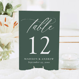 Moderne Elegante Kalligrafie Groene bruiloft Kaart