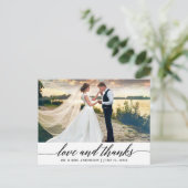 Moderne Elegante Kalligrafie Huwelijk Liefde en Da Briefkaart (Staand voorkant)