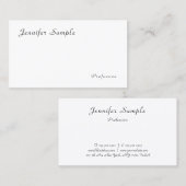 Moderne elegante kalligrafie Naam Eenvoudige Sjabl Visitekaartje (Voorkant / Achterkant)