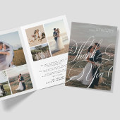 Moderne elegante kalligrafie script 8 foto bruilof bedankkaart