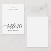 Moderne Elegante Kalligrafie Script Bruiloft Gast Plaatskaartje (Voorkant / Achterkant)