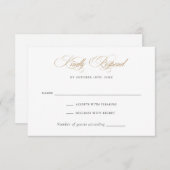 Moderne Elegante Kalligrafie Script Huwelijks RSVP Kaart (Voorkant / Achterkant)
