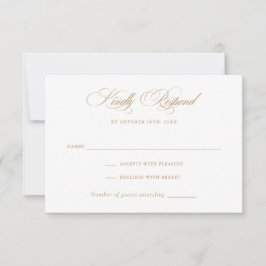 Moderne Elegante Kalligrafie Script Huwelijks RSVP Kaart