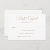 Moderne Elegante Kalligrafie Script Huwelijks RSVP Kaart (Voorkant / Achterkant)