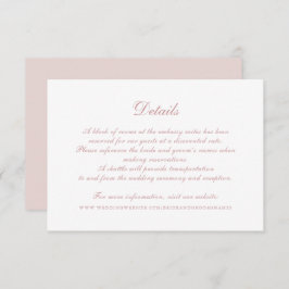 Moderne Elegante Kalligrafie Script Huwelijksdetai Kaart