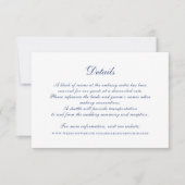 Moderne Elegante Kalligrafie Script Huwelijksdetai Kaart (Voorkant)