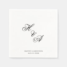 Moderne Elegante Kalligrafie Script Monogram Huwel
