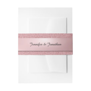 Moderne Elegante Kalligrafie Script Tekst Rosegold Uitnodigingen Wikkel