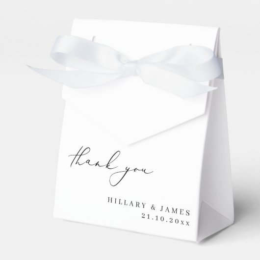 Moderne Elegante Kalligrafie Trouwbedankjes Bedankdoosjes (Voorkant Zijde)