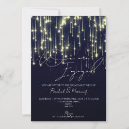 Moderne elegante kalligrafie verlovingsfeest kaart