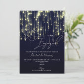 Moderne elegante kalligrafie verlovingsfeest kaart (Staand voorkant)