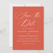 Moderne elegante kalligrafie Verona Sunset Wedding Save The Date (Voorkant)