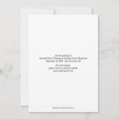 Moderne Elegante Kalligrafie Verticale Fotobruilof Save The Date (Achterkant)