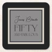 Moderne elegante kalligrafie, vijftig en verbluffe kartonnen onderzetters (Voorkant)