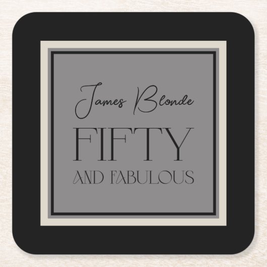 Moderne elegante kalligrafie, vijftig en verbluffe kartonnen onderzetters (Voorkant)