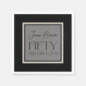 Moderne elegante kalligrafie, vijftig en verbluffe servet (Voorkant)