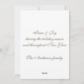 Moderne elegante kalligrafie vreugde botanische feestdagenkaart (Achterkant)