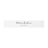 Moderne Elegante Kalligrafie Zwart & Wit Bruiloft Uitnodigingen Wikkel (Vlak)