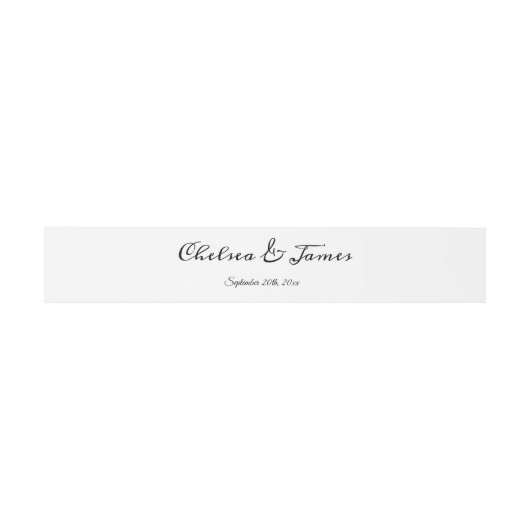 Moderne Elegante Kalligrafie Zwart & Wit Bruiloft Uitnodigingen Wikkel (Vlak)