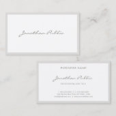 Moderne elegante kalligrafiescript in stijlvolle L Visitekaartje (Voorkant / Achterkant)