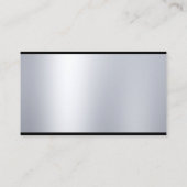 Moderne, elegante kalligrafiescript, zilver bovens visitekaartje (Achterkant)