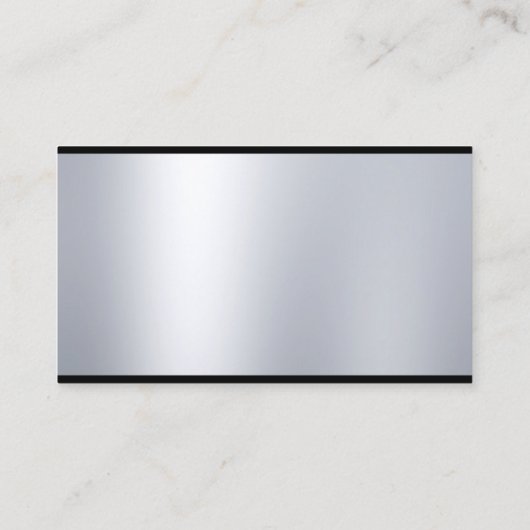 Moderne, elegante kalligrafiescript, zilver bovens visitekaartje (Achterkant)