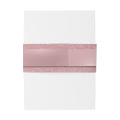 Moderne elegante kalligrafiesustekst Rosegold Uitnodigingen Wikkel (Achterkant Voorbeeld)