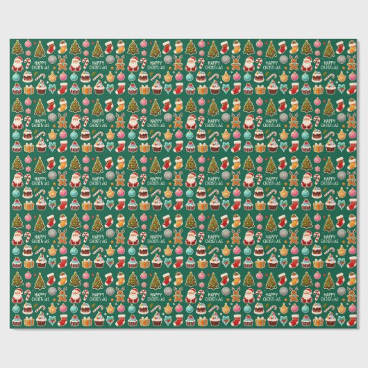 Moderne elegante kerst cadeaupapier (Vlak)