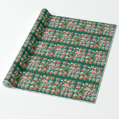 Moderne elegante kerst cadeaupapier (Uitgerold)